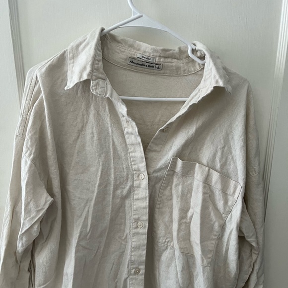Abercrombie Oversized Linen Button Up - Picture 1 of 2